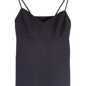 Brand New Forever21 Black Straight Short Dress Adjustable Strap Size L